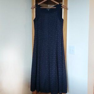 Perceptions New York Navy Blue, Lace, Sleeveless A-line Dress